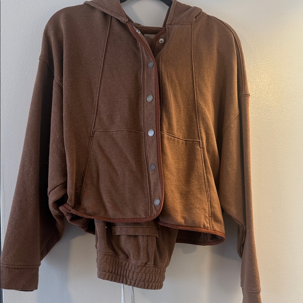 UpWest Brown Track Pants & Hoodie Set